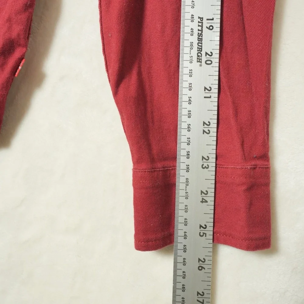 Levis Mens Red Stretch Cotton Long Sleeve Button Down Shirt‎ Large 3LDLW11881